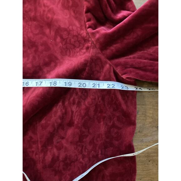 Dana Buchman Womans Velvet Blazer Sz XXL ? Red Patterned Holiday Whimsy Goth - Picture 11 of 12